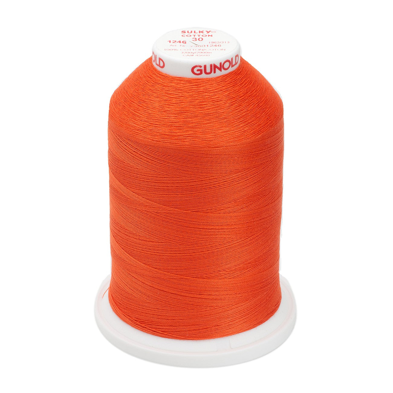 Cotton Thread 2-ply 30wt 400d 3200yds Orange Flame
