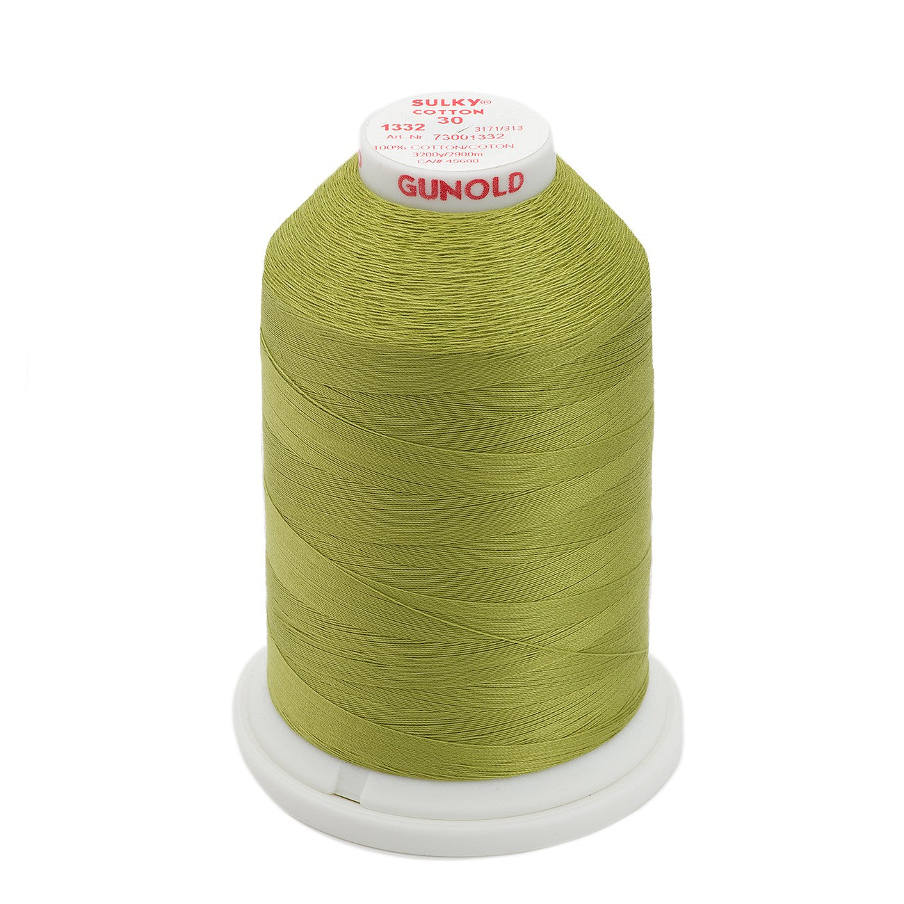 Cotton Thread 2-ply 30wt 400d 3200yds Deep Chartreuse