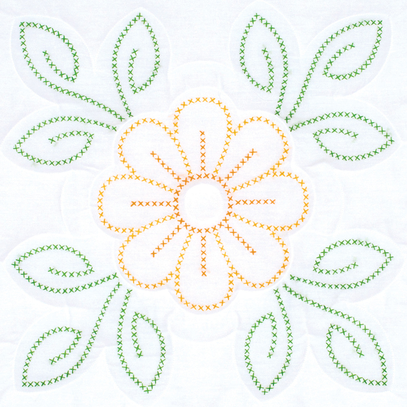Cross-Stitch Sunflower 18in Quilt Blocks