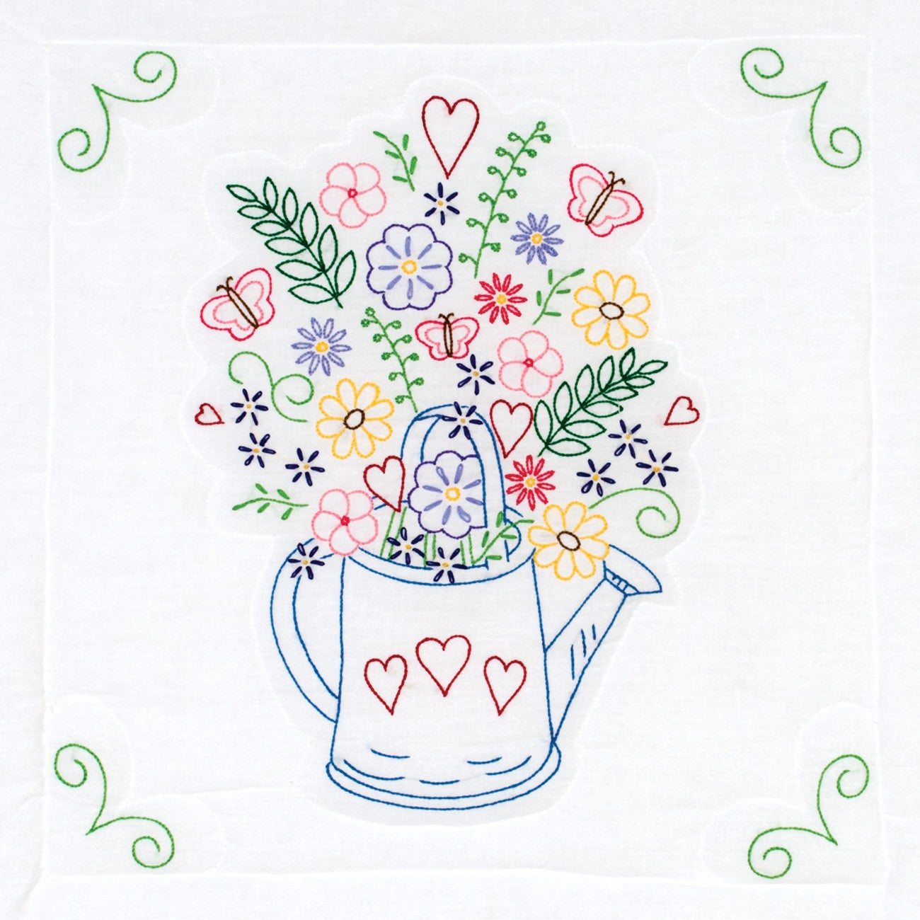 18in Quilt Blocks Watering Can