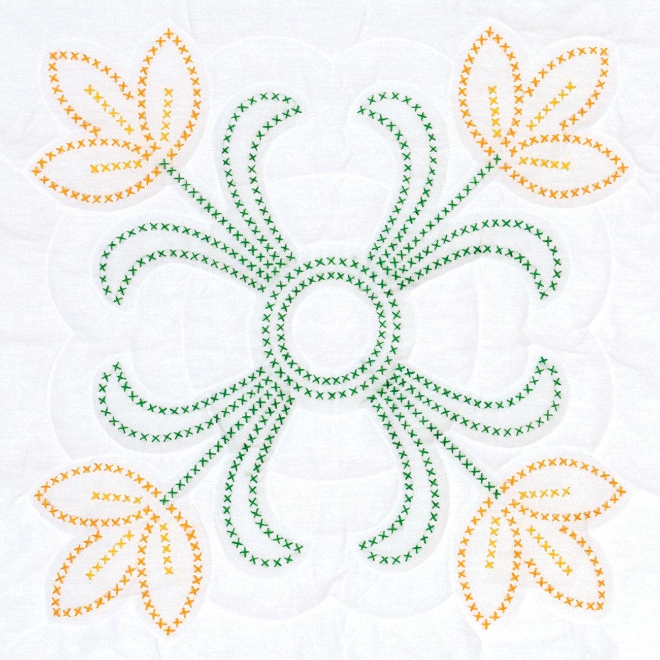 Cross-Stitch Tulips 18" Quilt Blocks