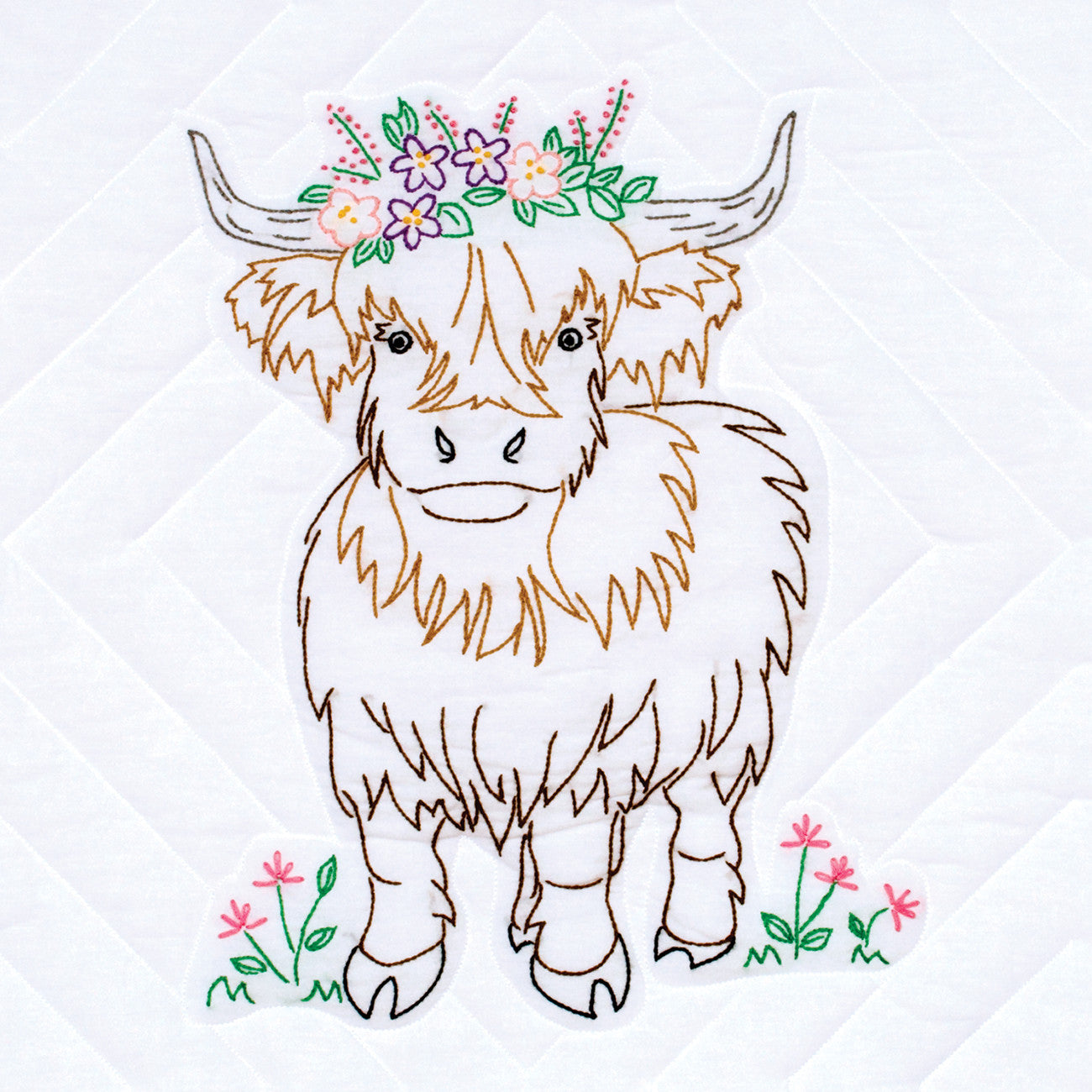 Highland Cow 18in Quilt Squares