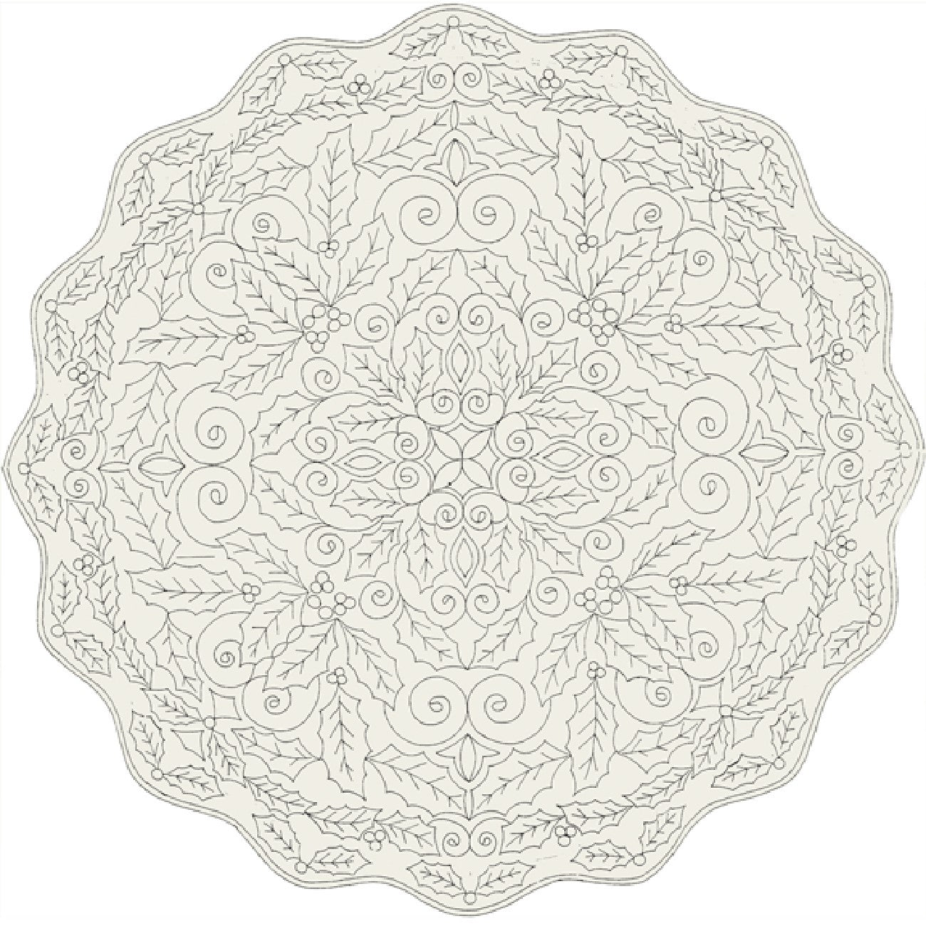 Holiday Wholecloth Natural 45X45