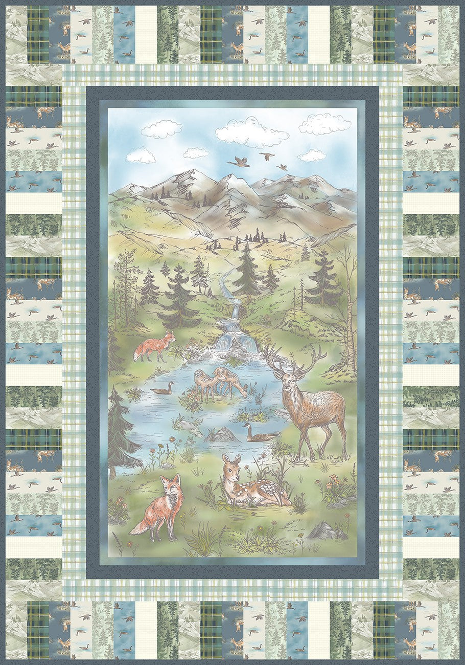 On Key Digital Quilt Top, 42" x 60"