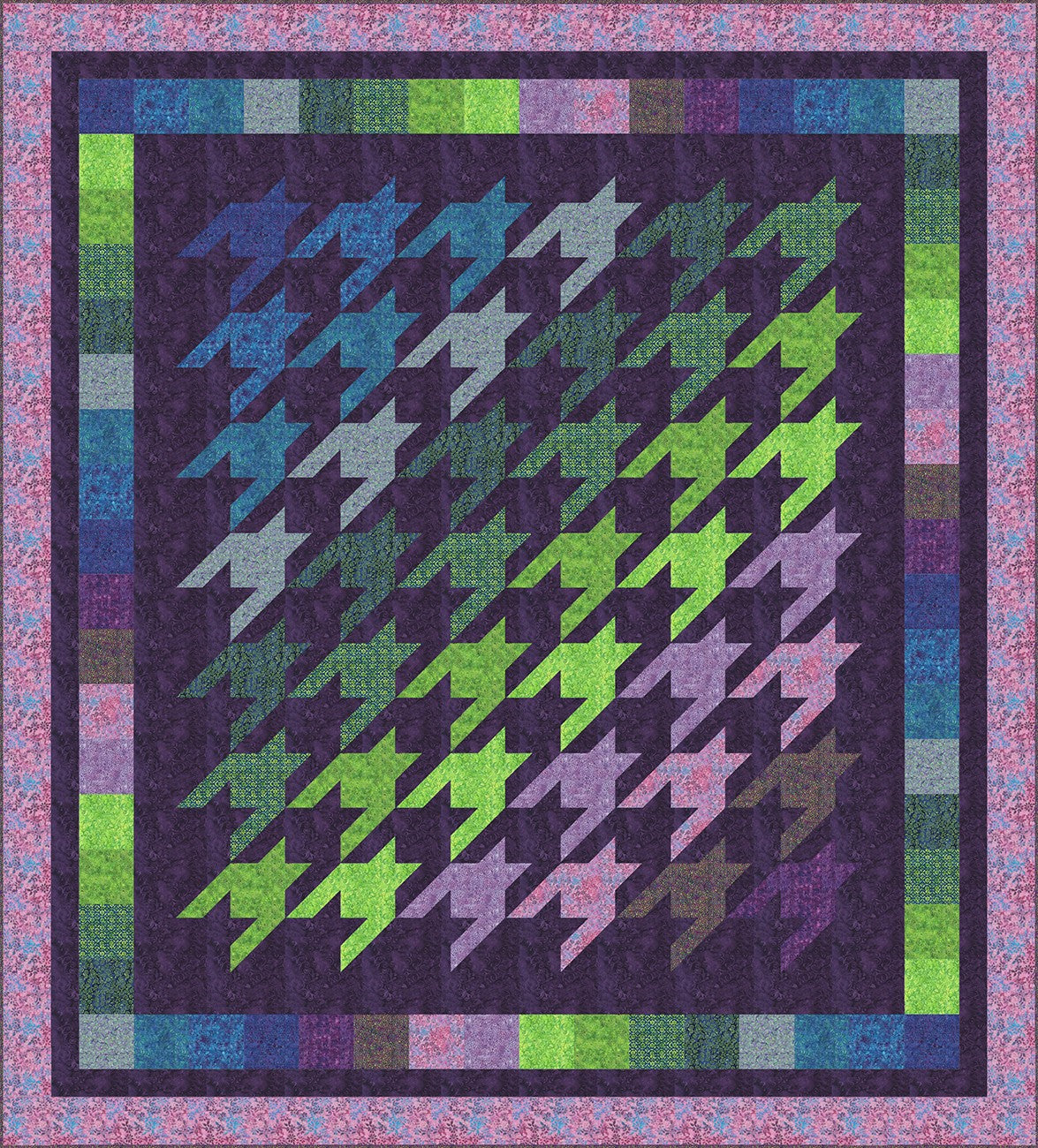 Four Peaks Amethyst Digital Quilt Top, Wendy Sheppard, 75"x83"