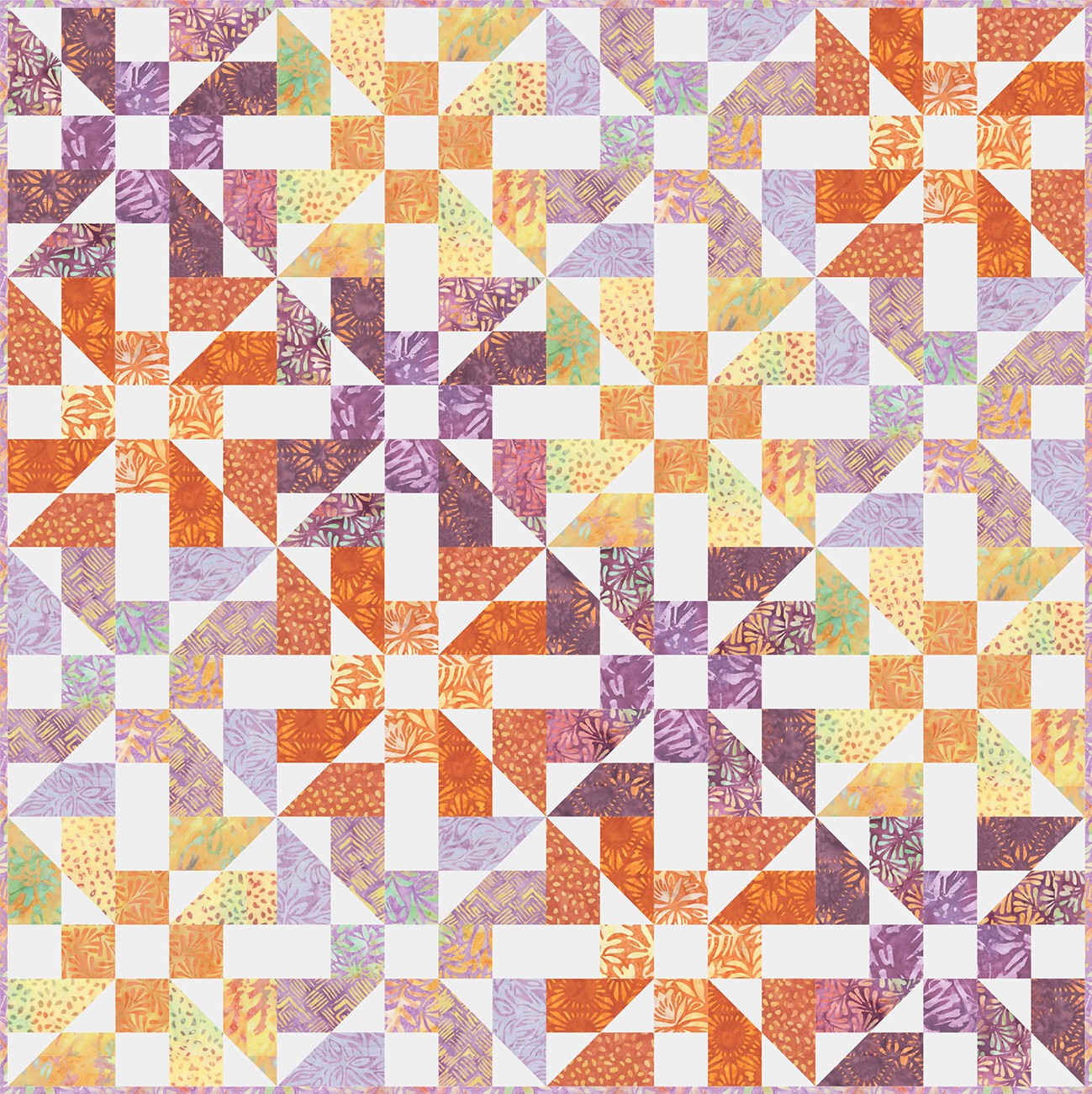 Multi Waterfall Digital Quilt Top