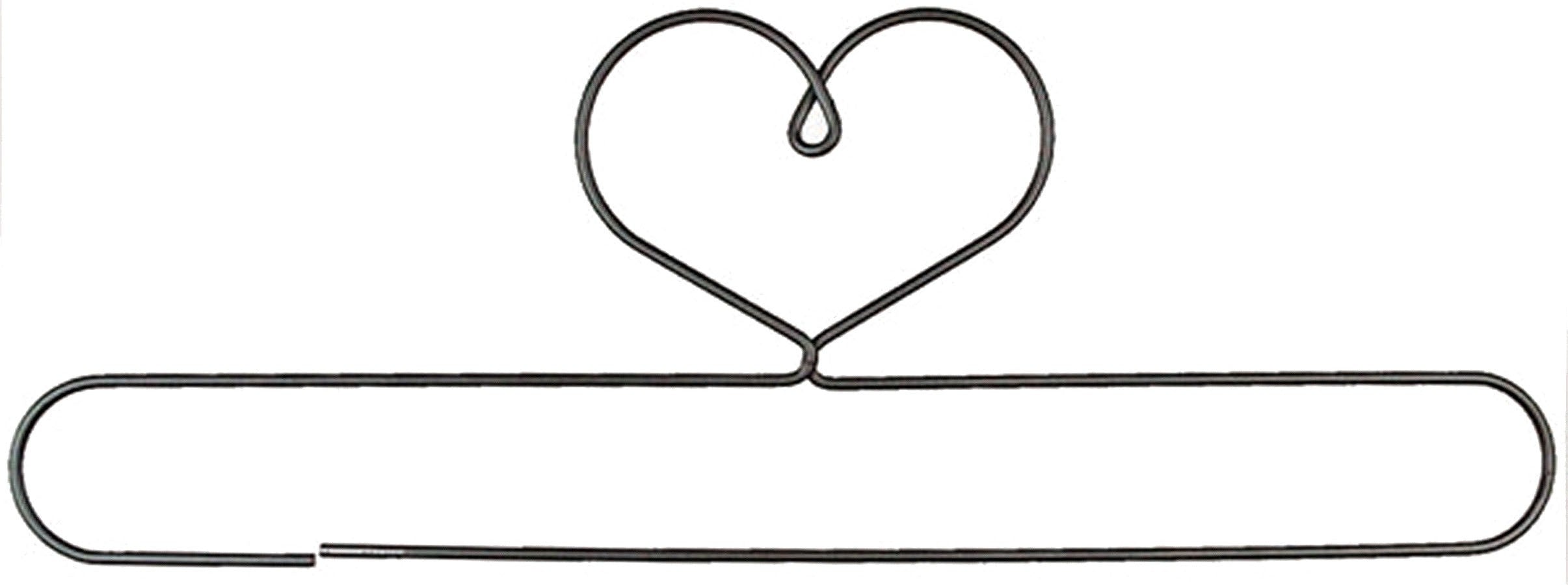24in Heart Split Bottom Holder Grey