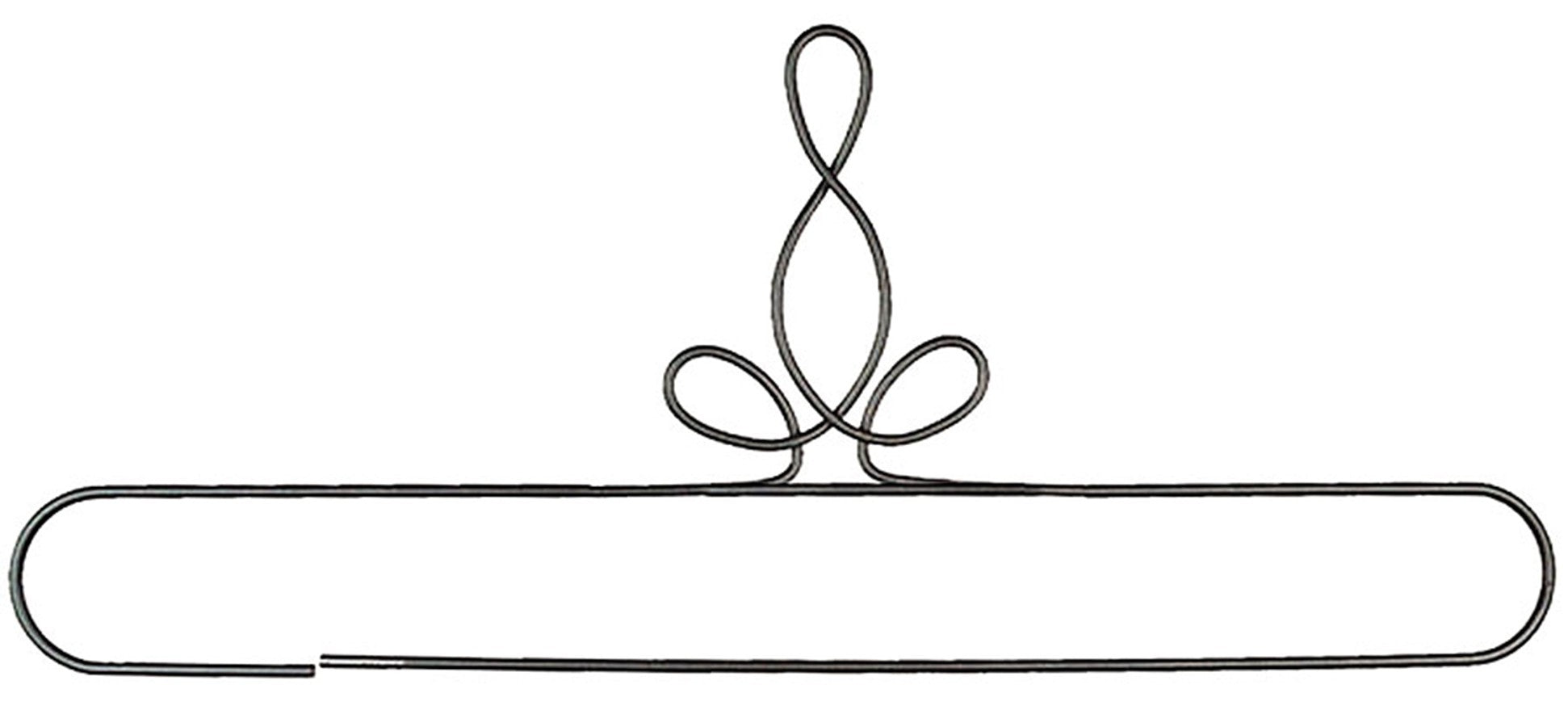 24in Heirloom Split Bottom Hanger Silver