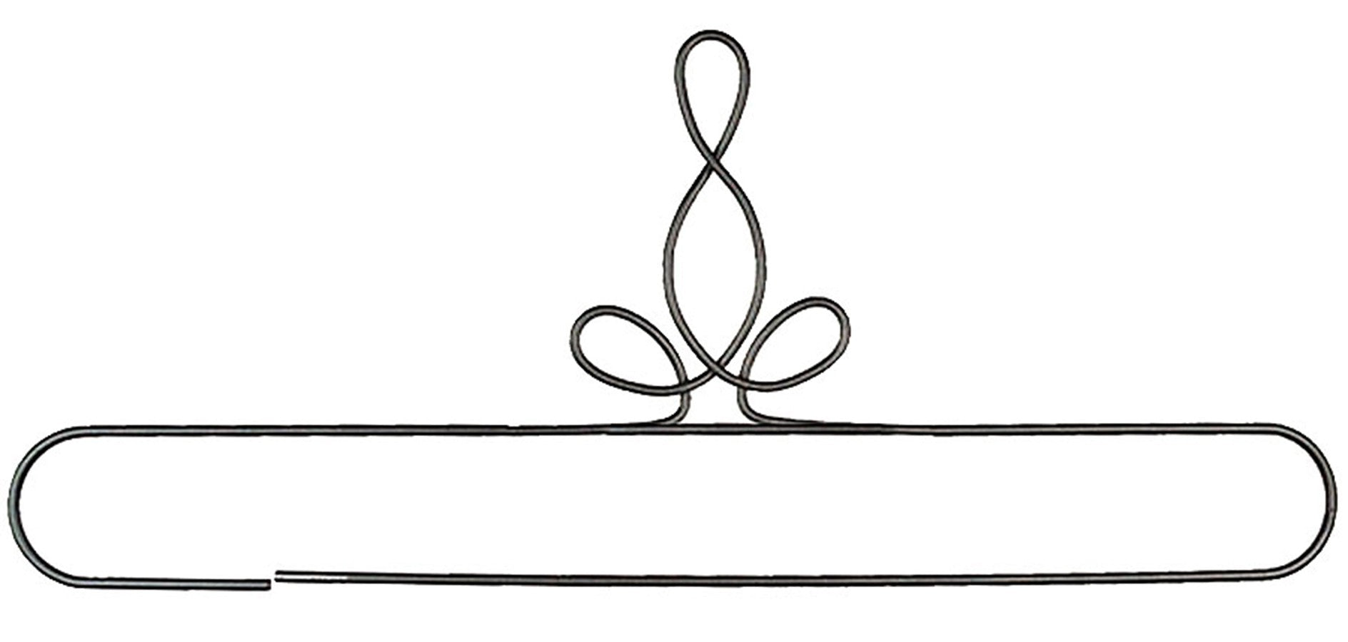 20in Heirloom Split Bottom Hanger Silver