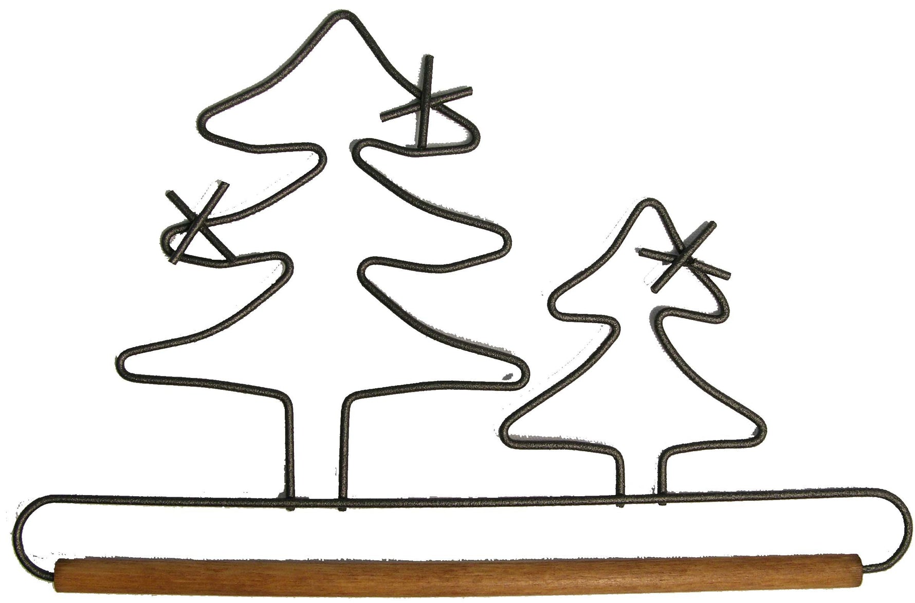 7-1/2in Evergreen Hanger With Stained Dowel Silver