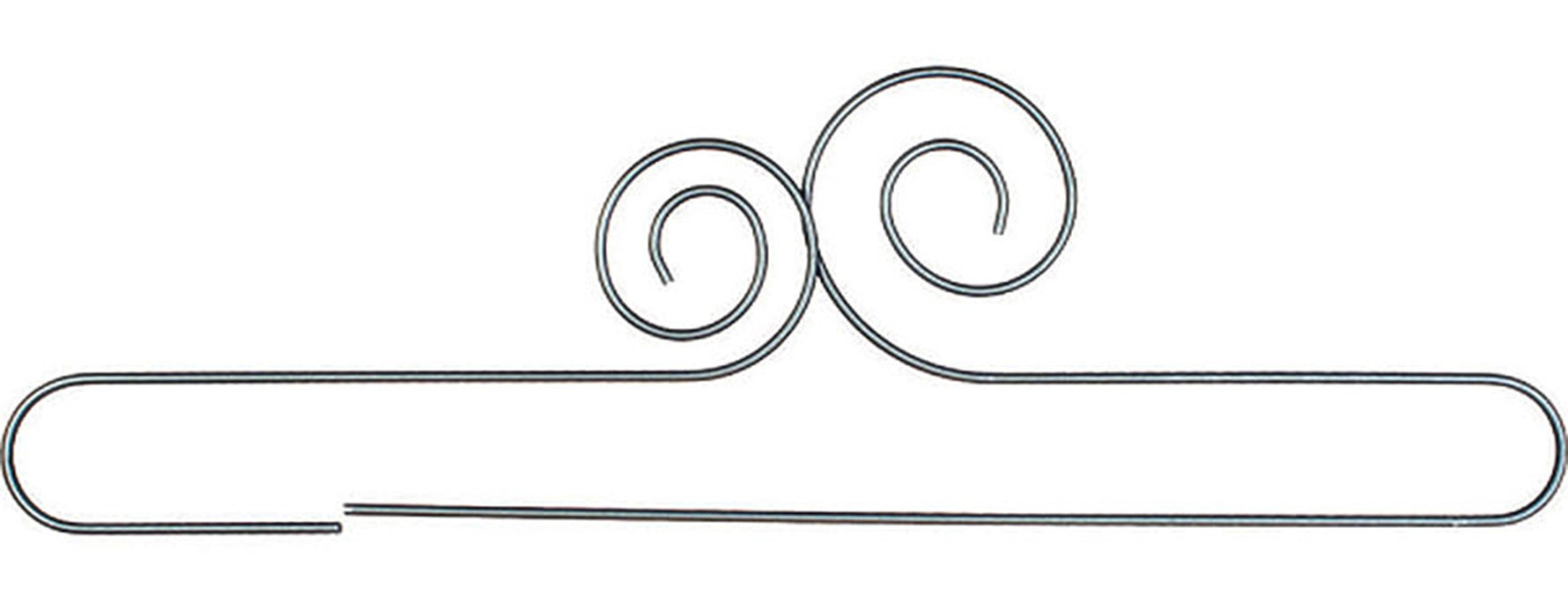16in Double Scroll Split Btm Silver Tex Hanger