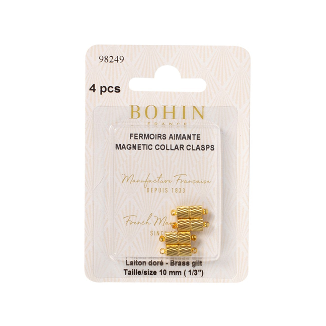 Magnetic Collar Clasps Gilted 4pc