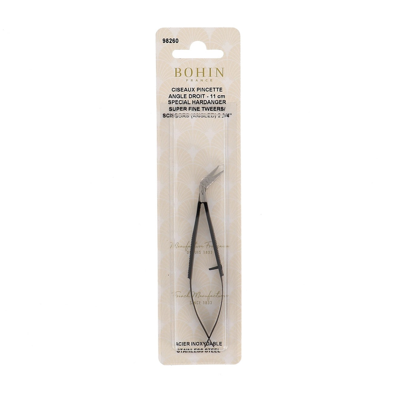 Superfine Angled Scissor and Tweezer 4-1/3in