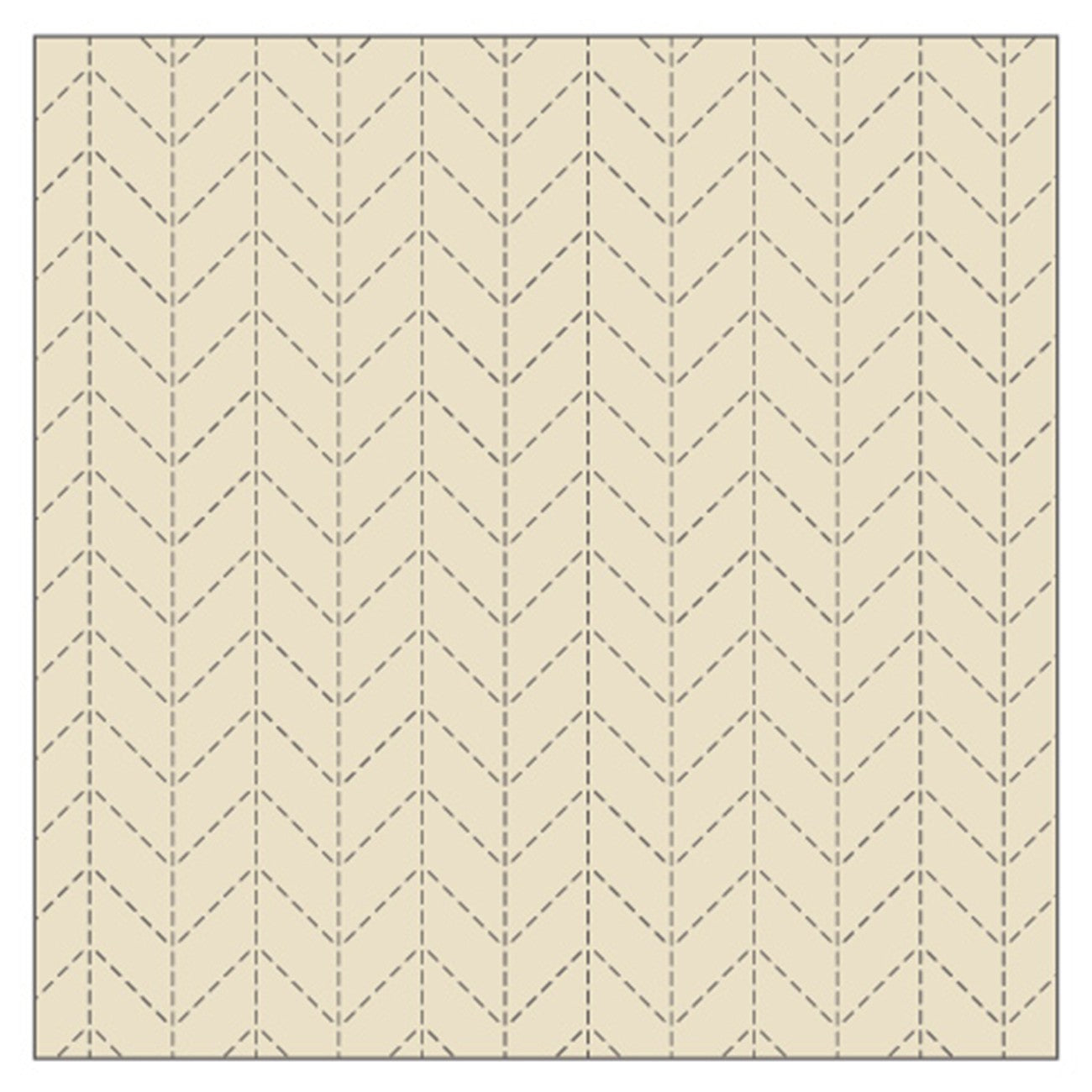Cosmo Sashiko Cotton & Linen Precut Fabric - Chevron Design - Ivory