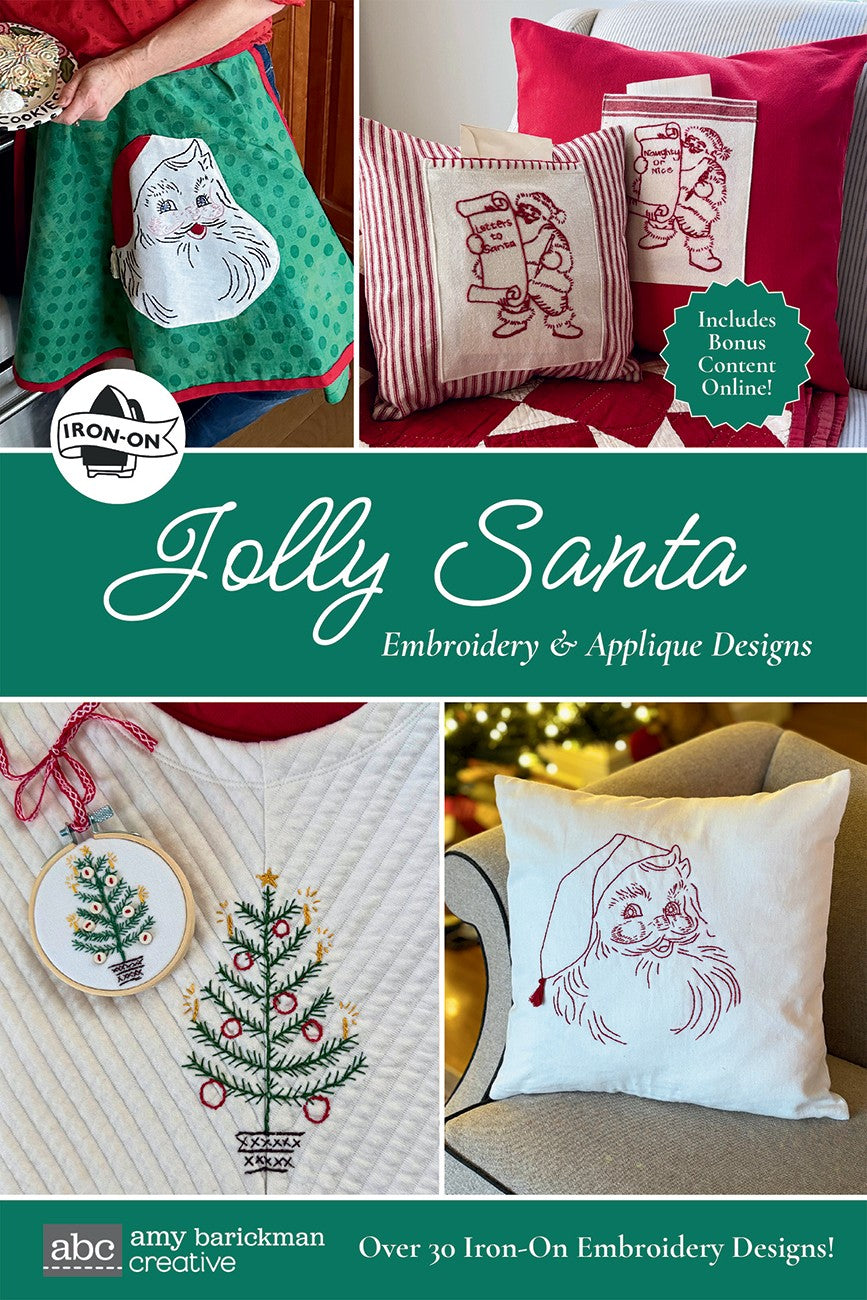 Jolly Santa Applique & Iron-On Transfer Pattern Collection
