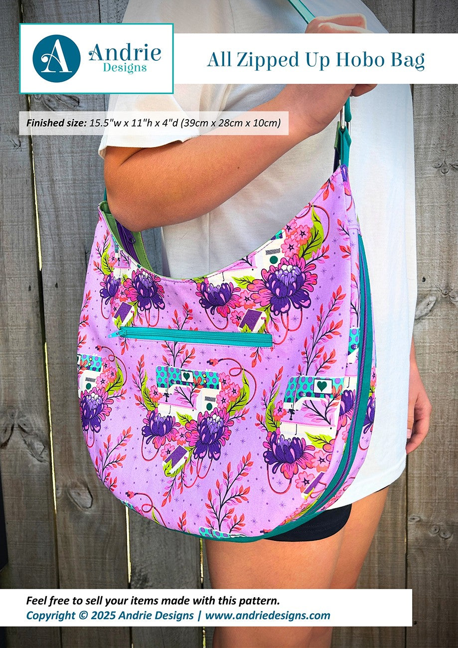 All Zipped Up Hobo Bag