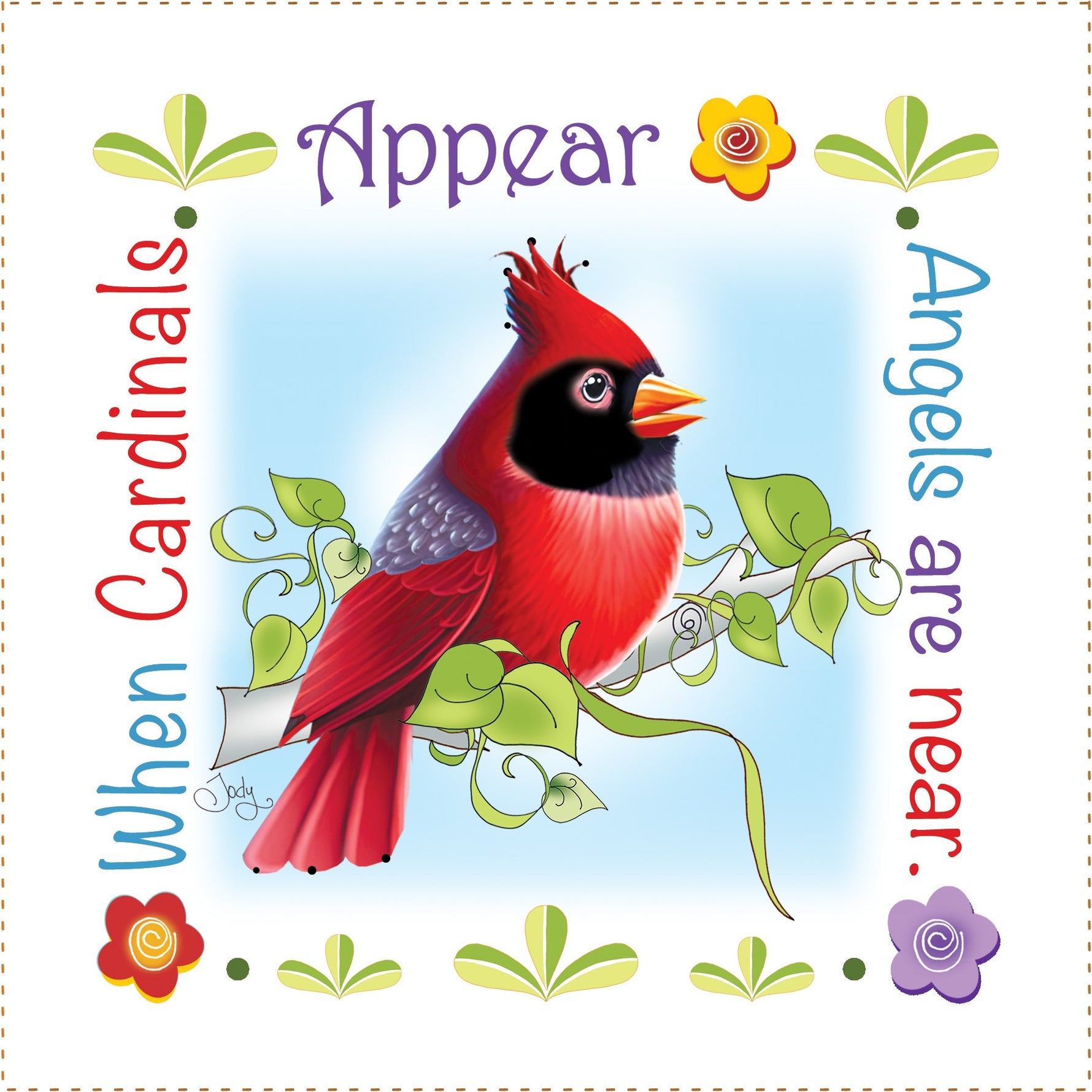 Art Panel 6in Cardinal