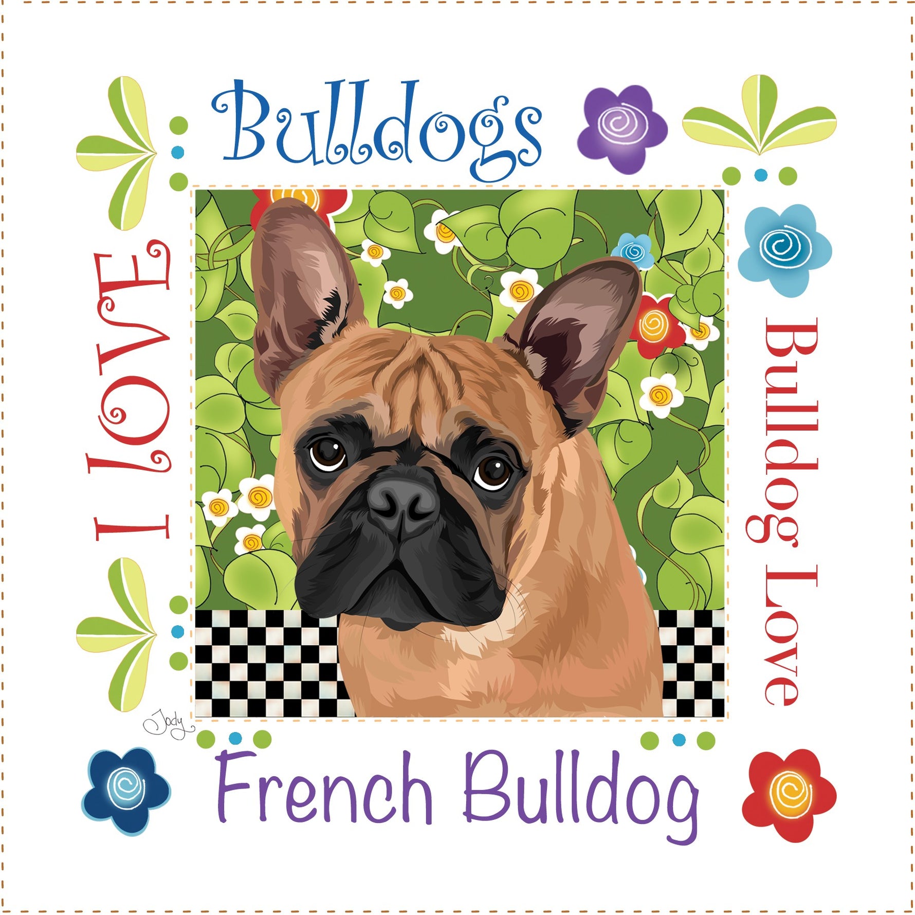 Art Panel 6in French Bulldog