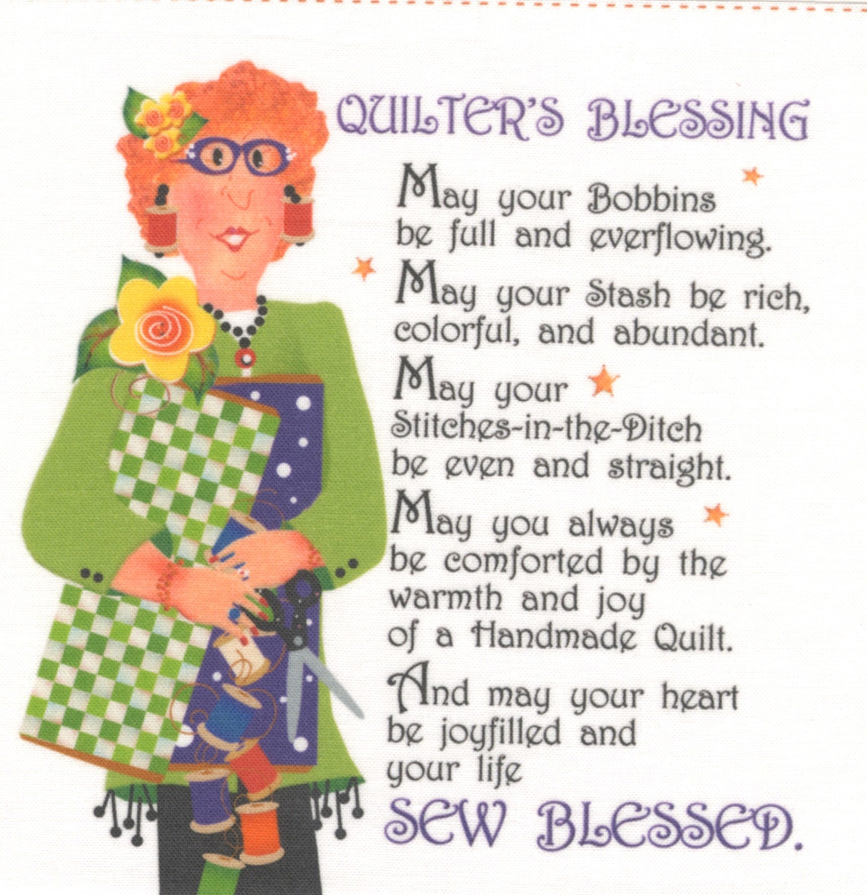 Art Panel Quilters Blessing
