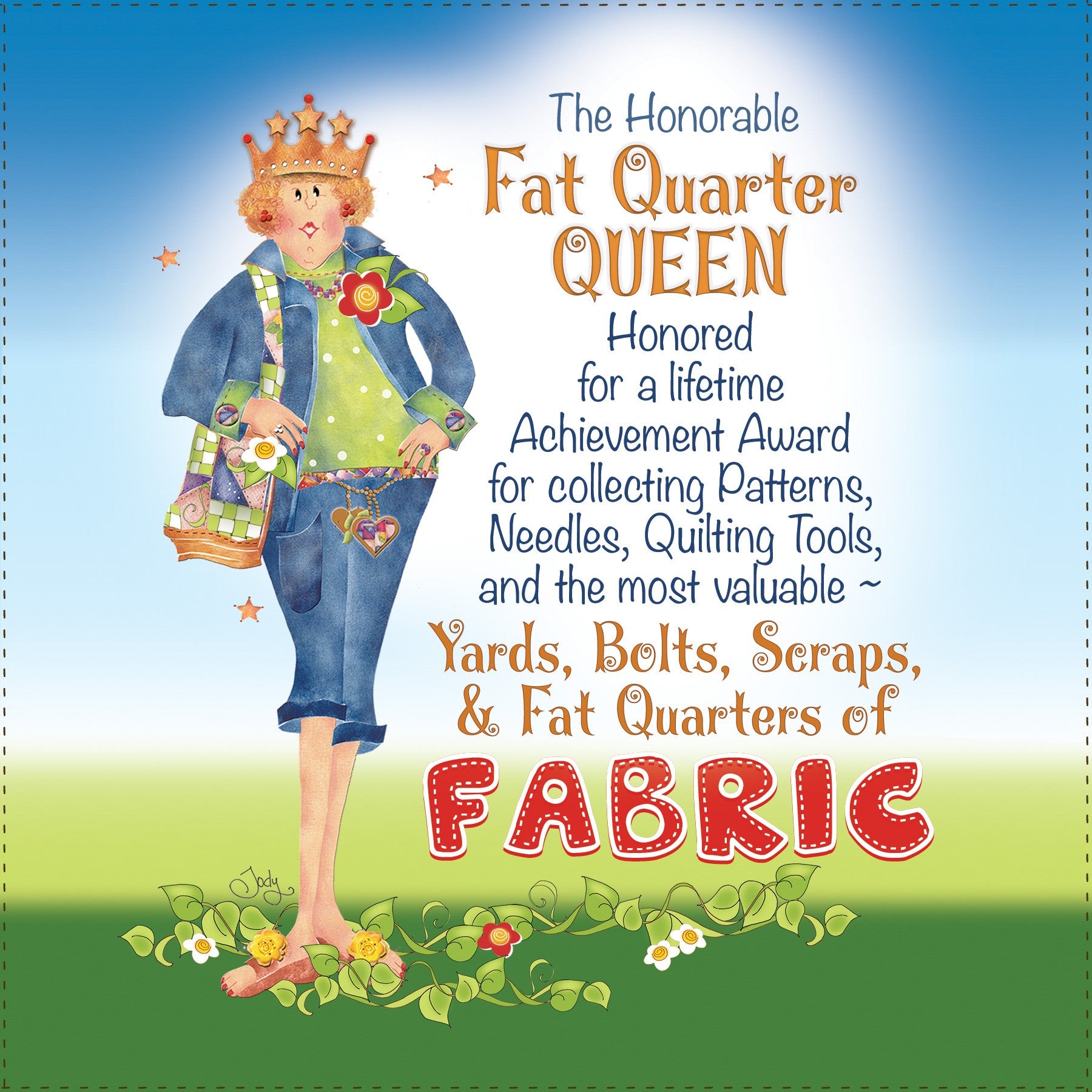 Art Panel 6in Fat Quarter Queen