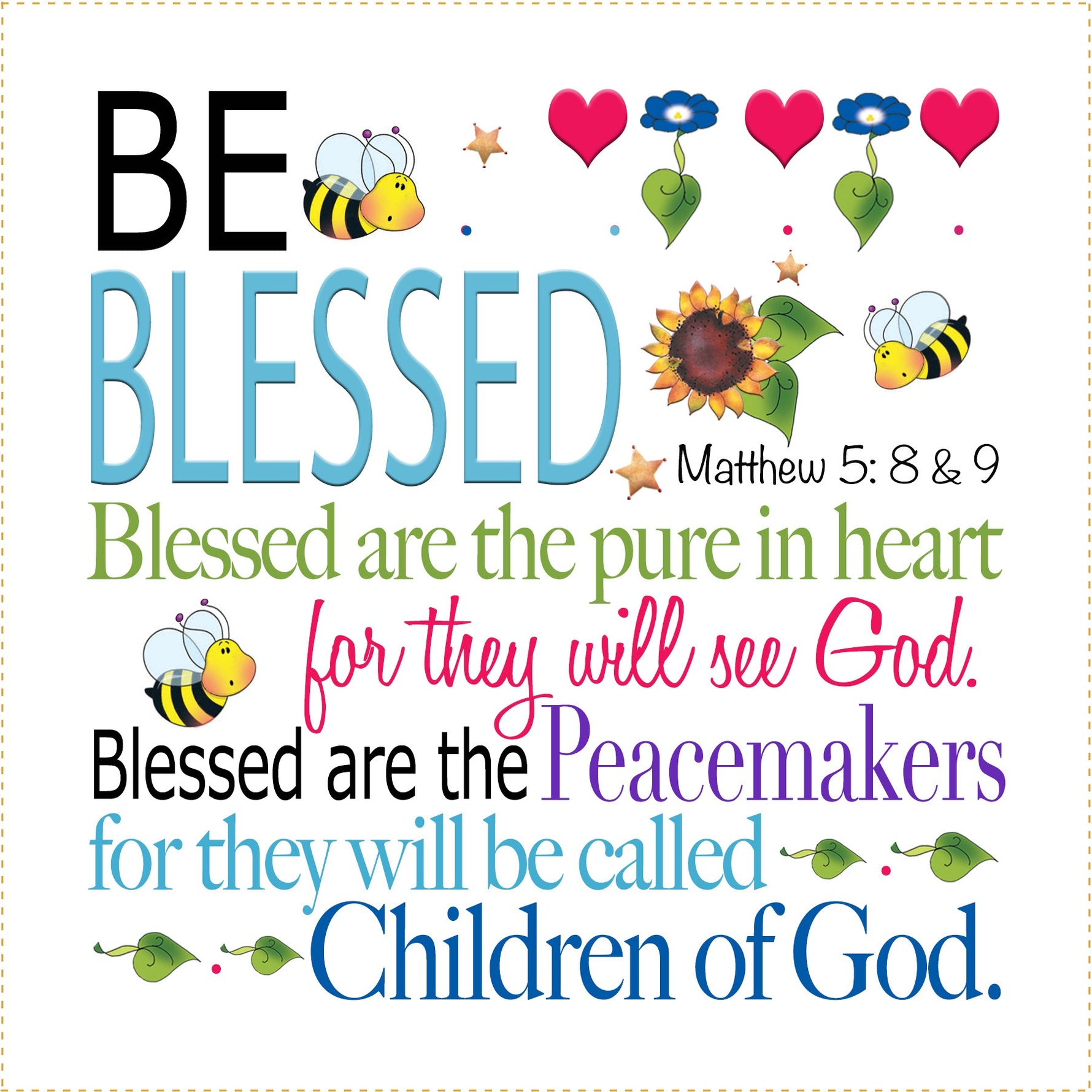 Art Panel - Be Blessed 6in x 6in