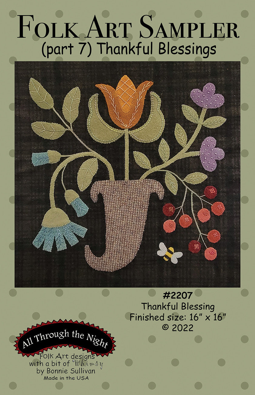 Folk Art Sampler Part 7 Thankful Blessings