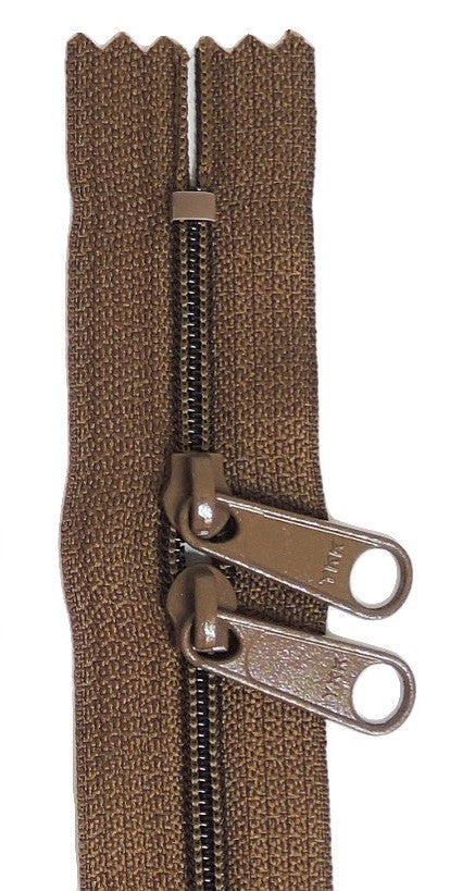 24in Chocolate Zipper Double Slide