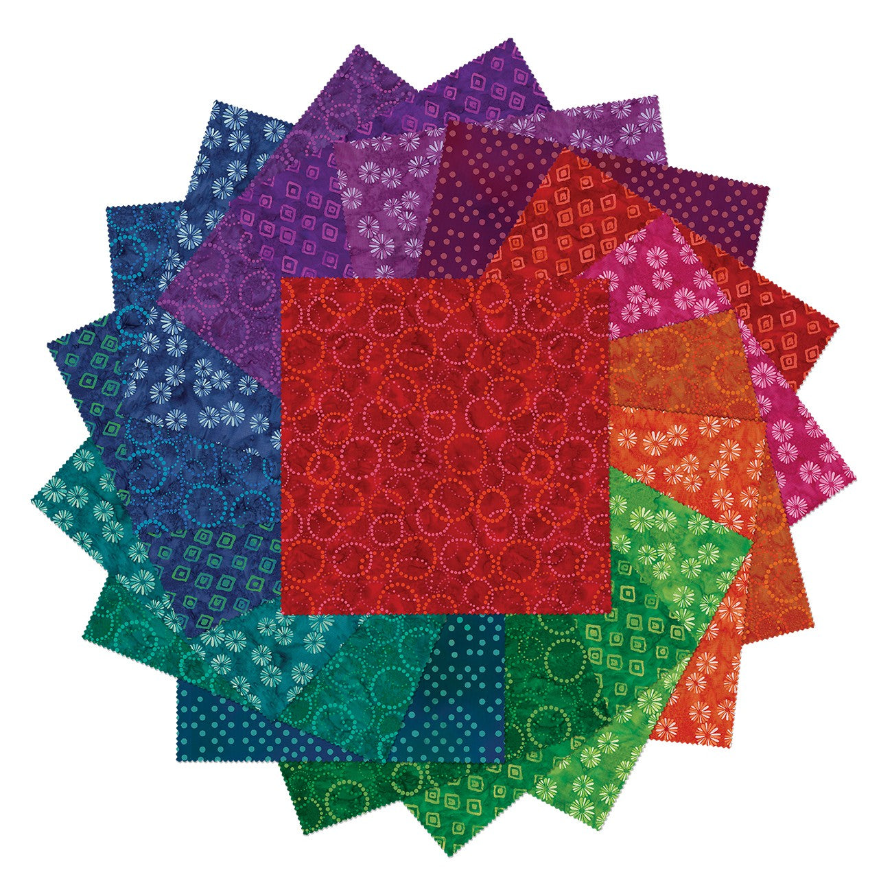 10in Squares Bali Effects, 42pcs/bundle