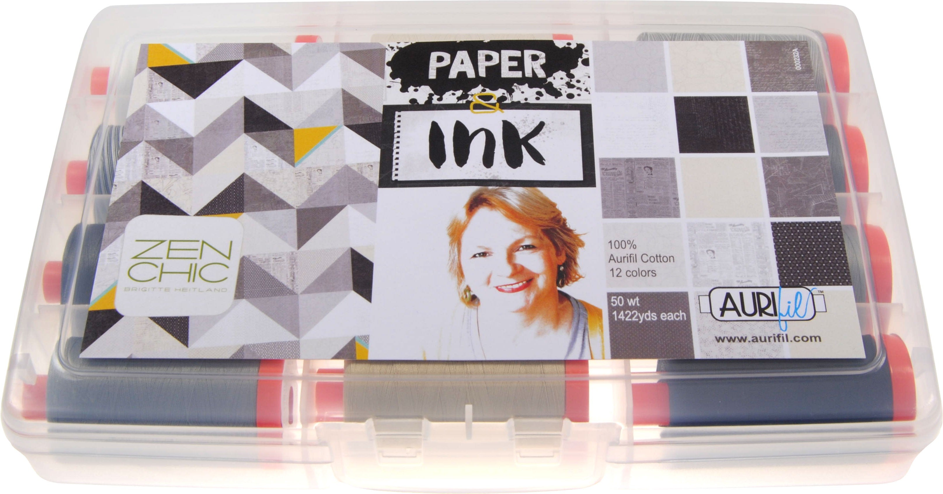 Brigitte Heitland Paper Ink Thread Collection 12 Large Spools 50wt