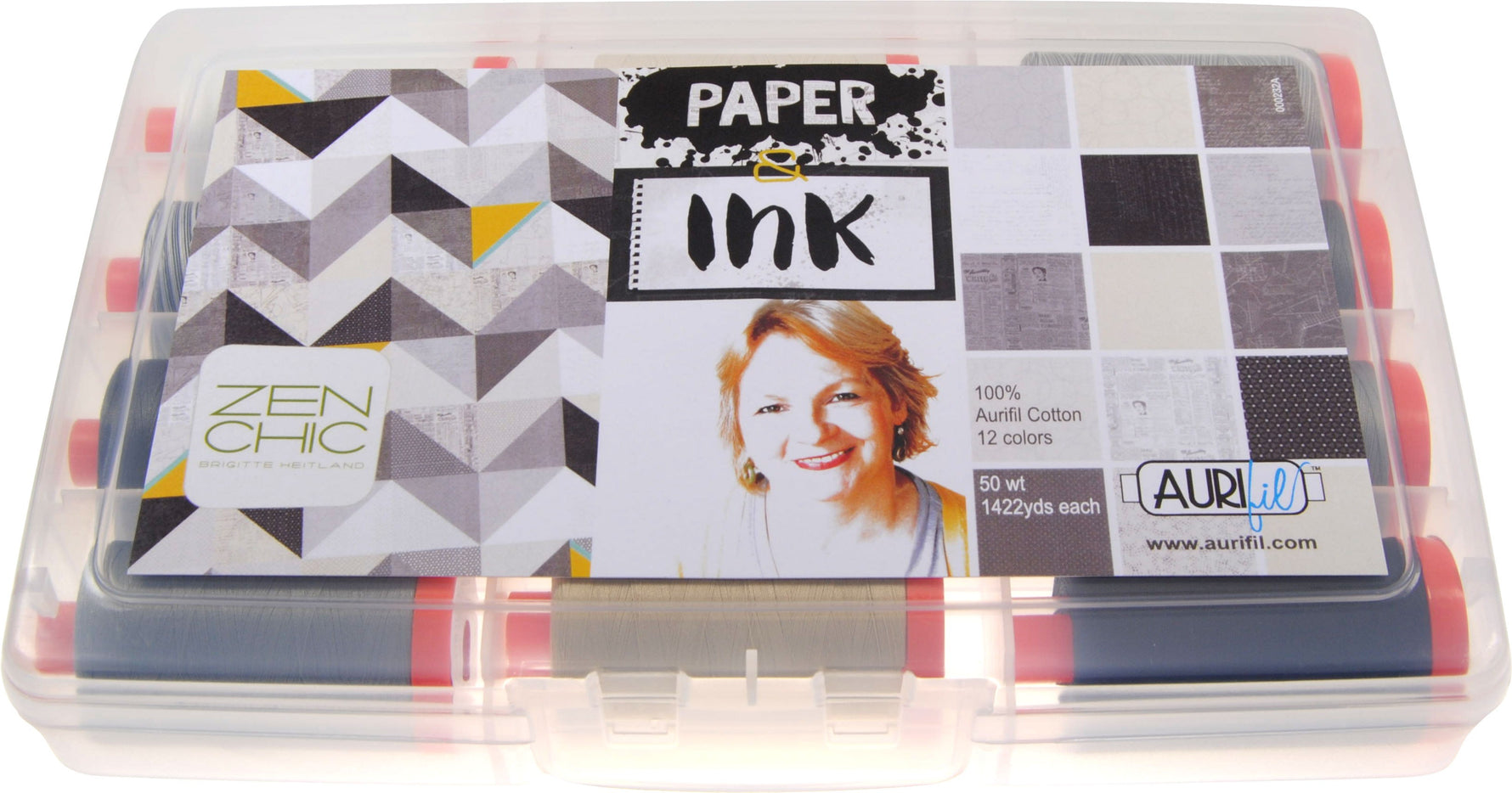Brigitte Heitland Paper Ink Thread Collection 12 Large Spools 50wt
