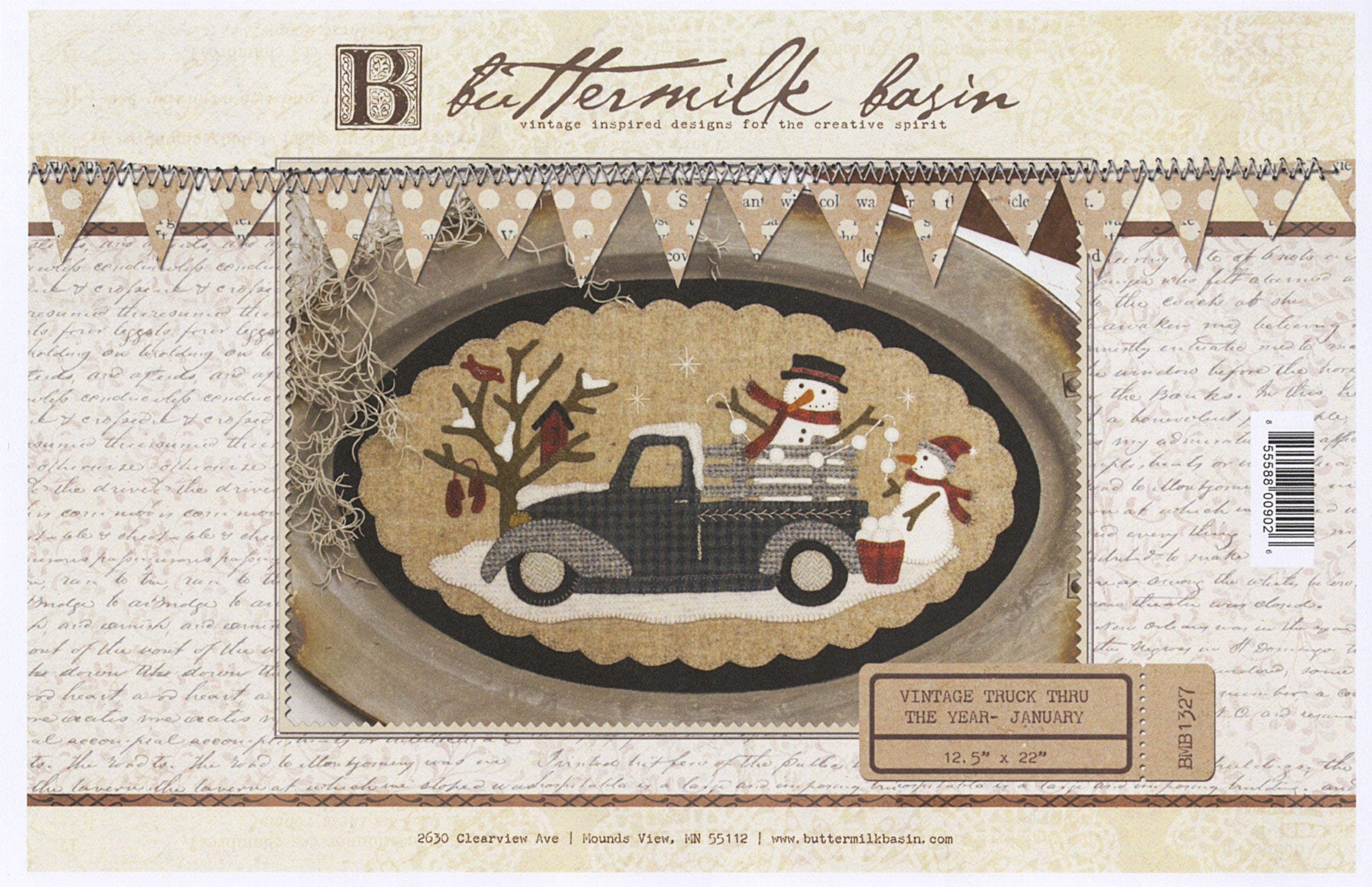 January Vintage Truck thru the Year 12-1/2in x 22in