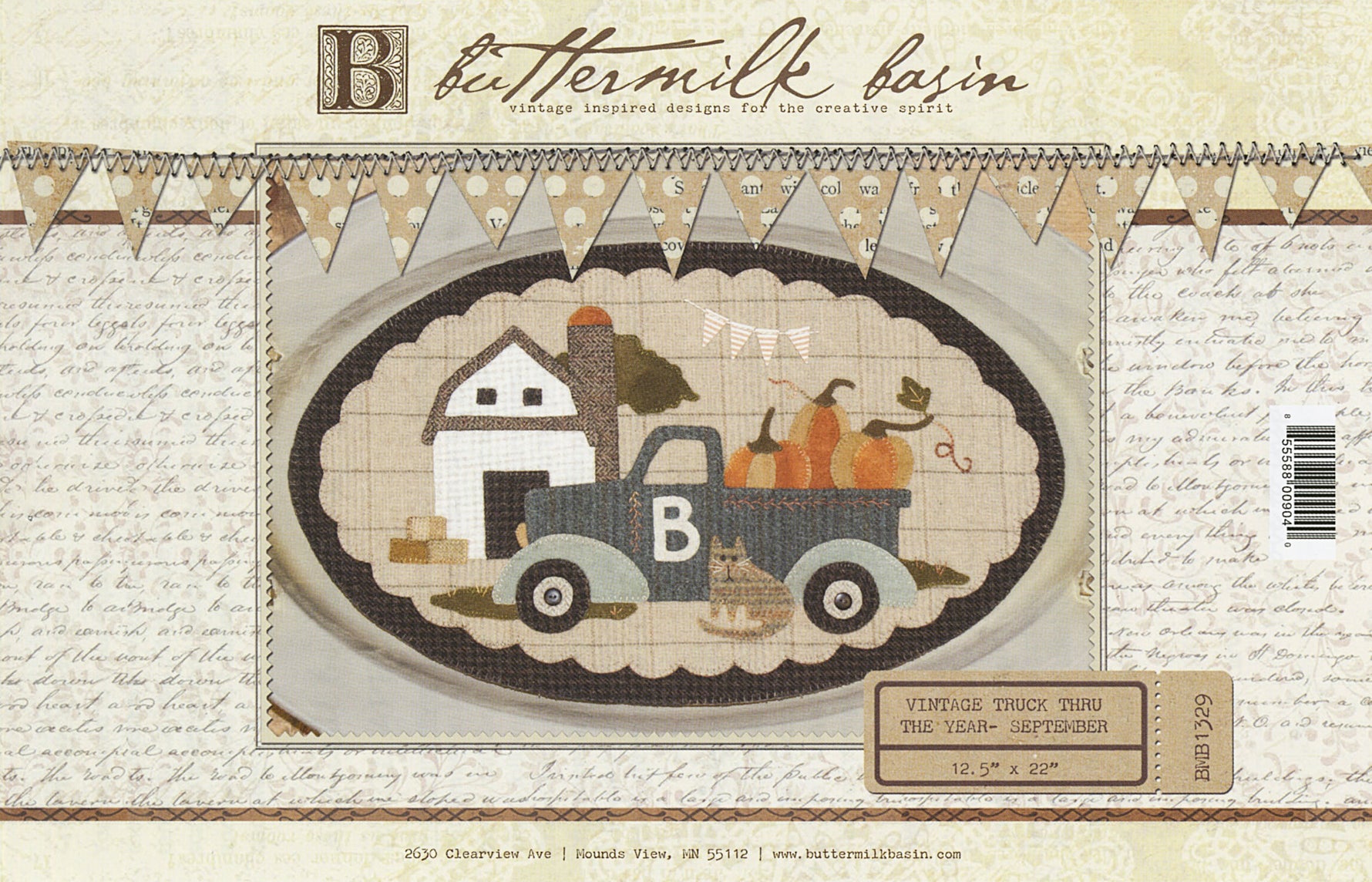 Vintage Truck Thru The Year - September 12-1/2in x 22in