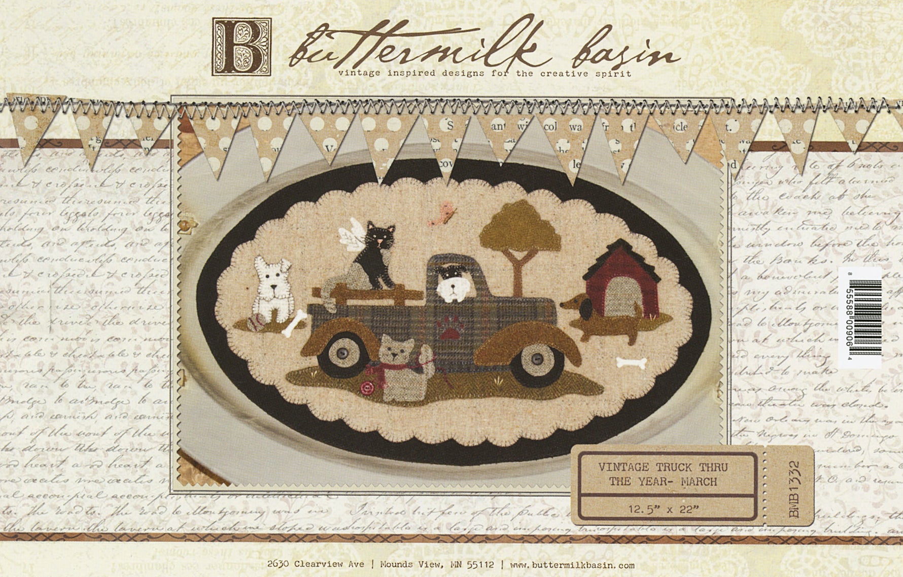 Vintage Truck Thru The Year - March 12-1/2in x 22in