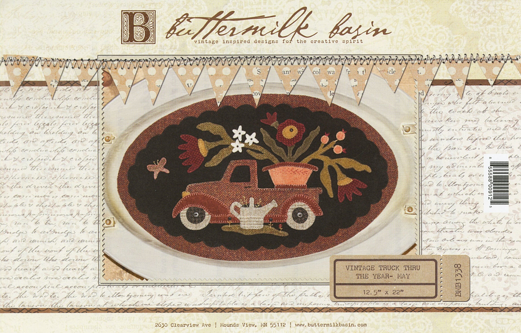 Vintage Truck Thru The Year - May 12-1/2in x 22in