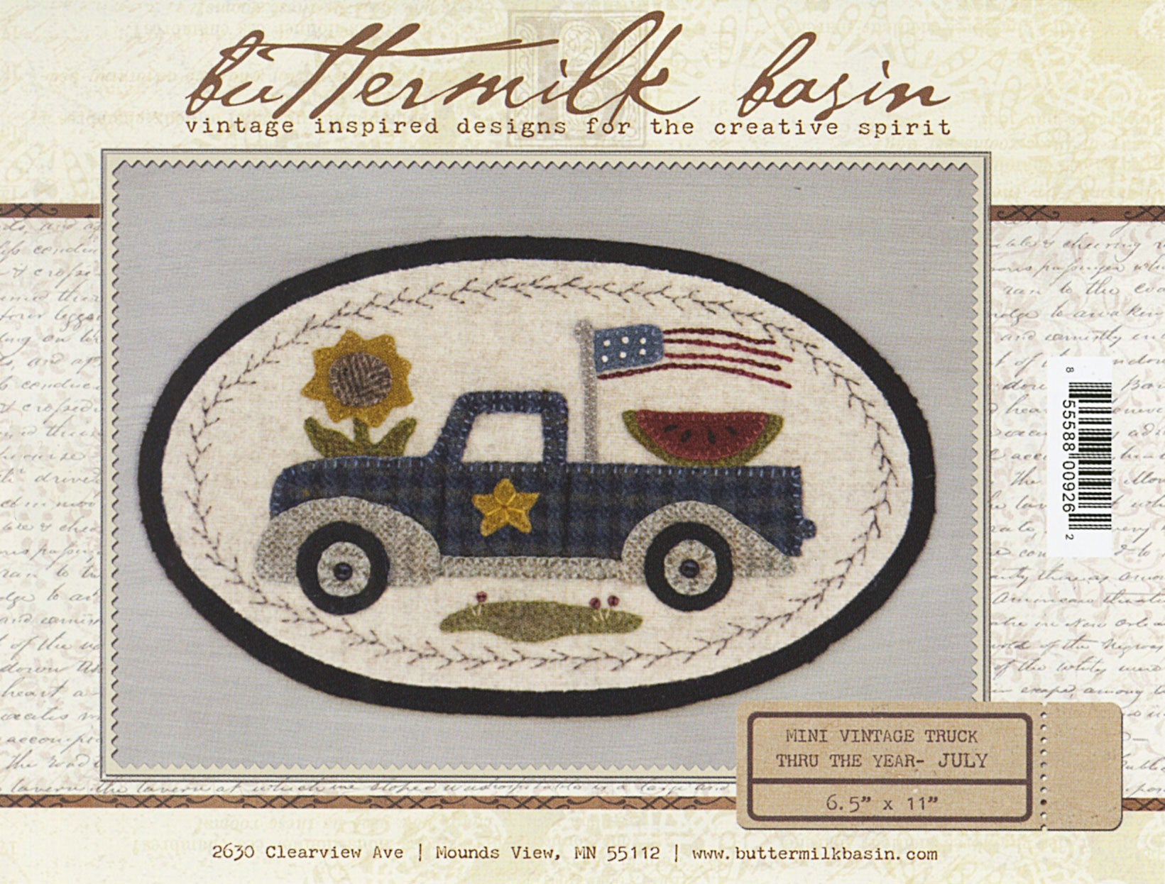 Mini Vintage Truck Thru The Year - July 6-1/2in x 11in