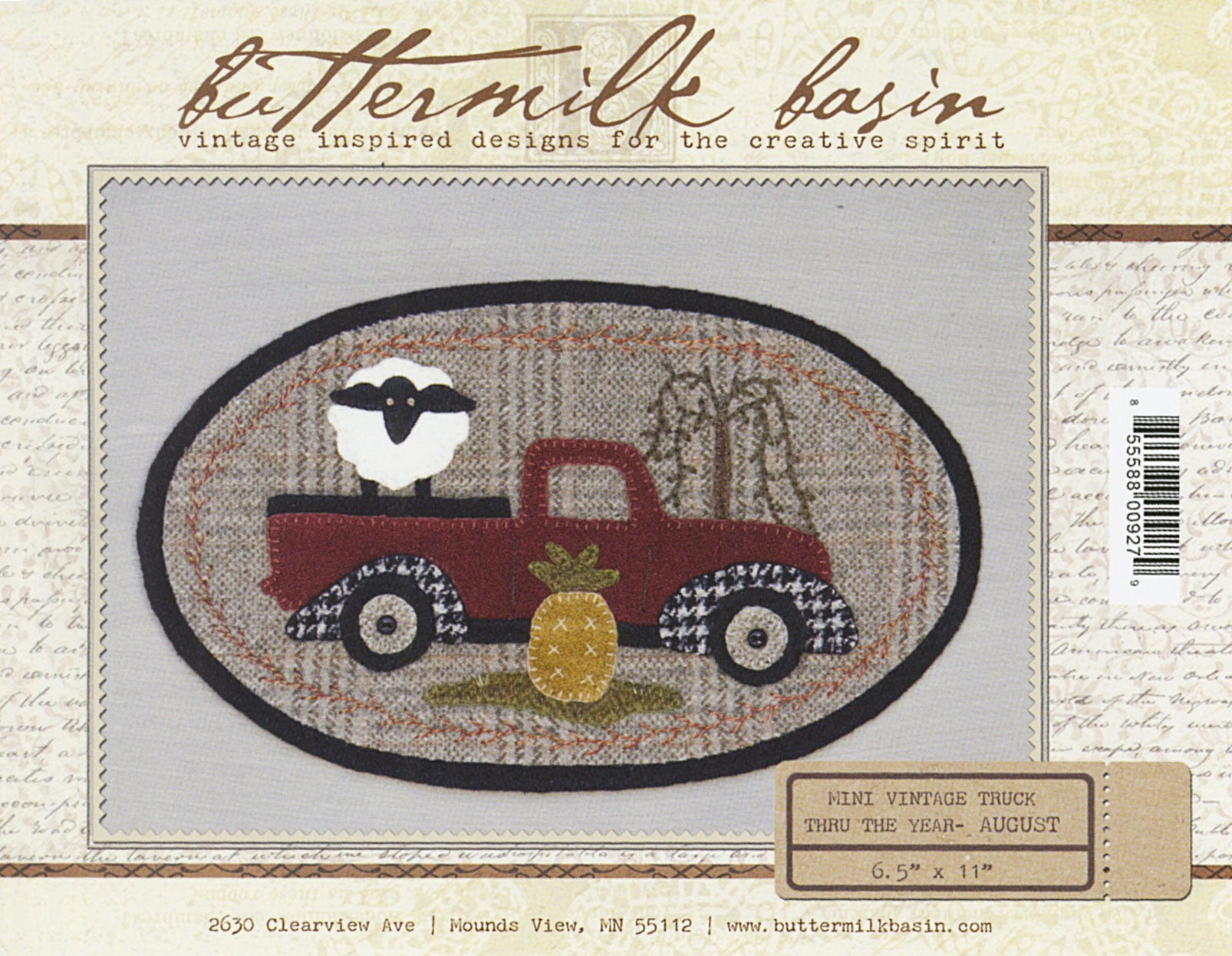 Mini Vintage Truck Thru The Year - August 6-1/2in x 11in