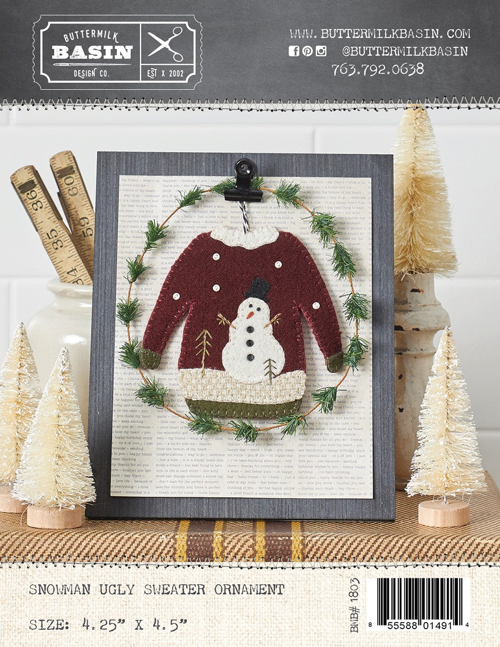 Snowman Ugly Sweater Ornament