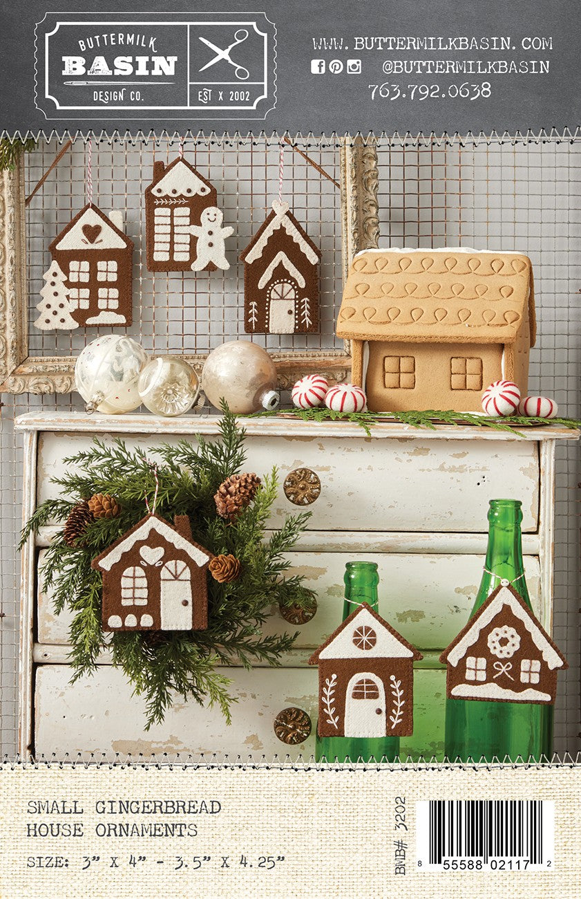 Small Gingerbread House Ornaments