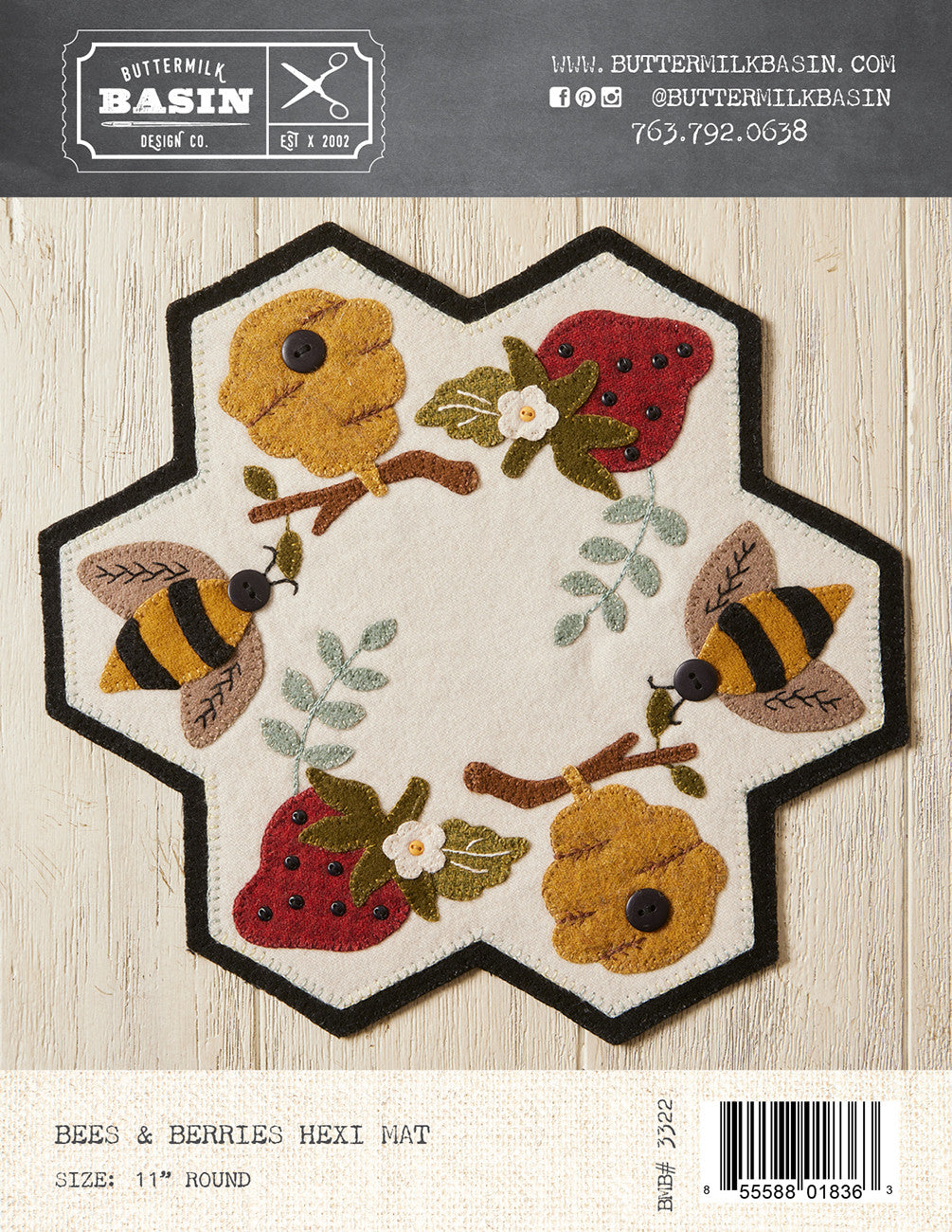 Bees & Berries HeXi Mat