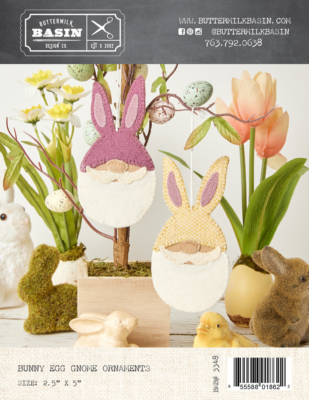 Bunny Egg Gnome Ornaments