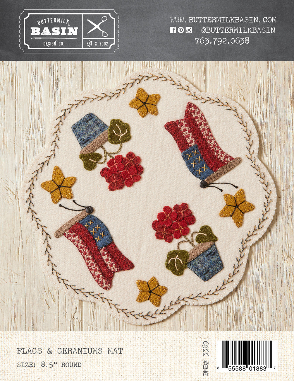 Flags & Geraniums Mat