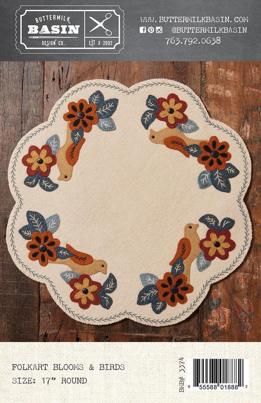 Folkart Blooms & Birds
