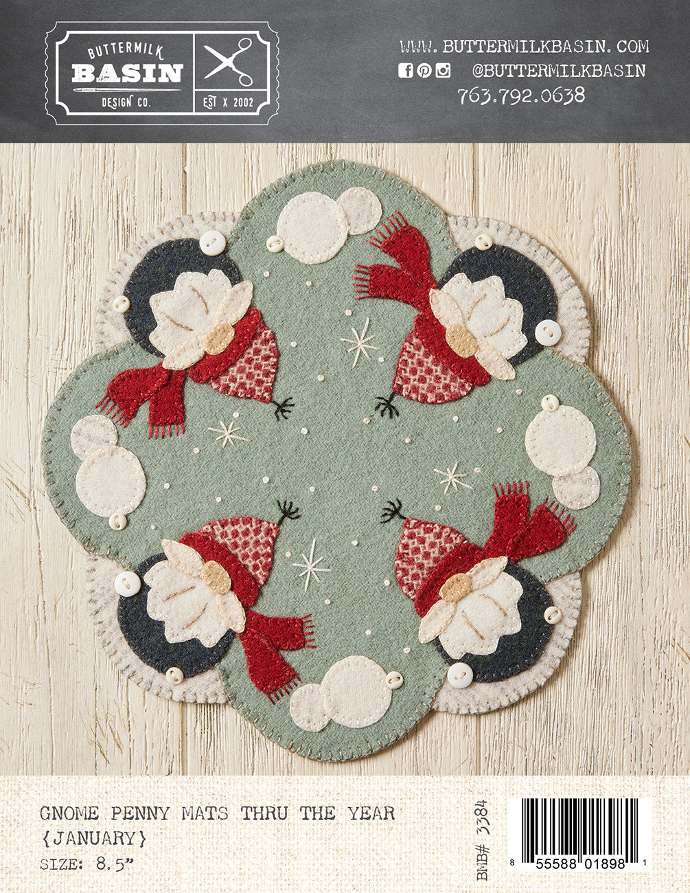 Gnome Penny Mats Thru the Year - January