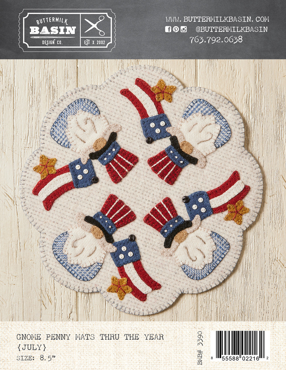 Gnome Penny Mats Thru the Year - July