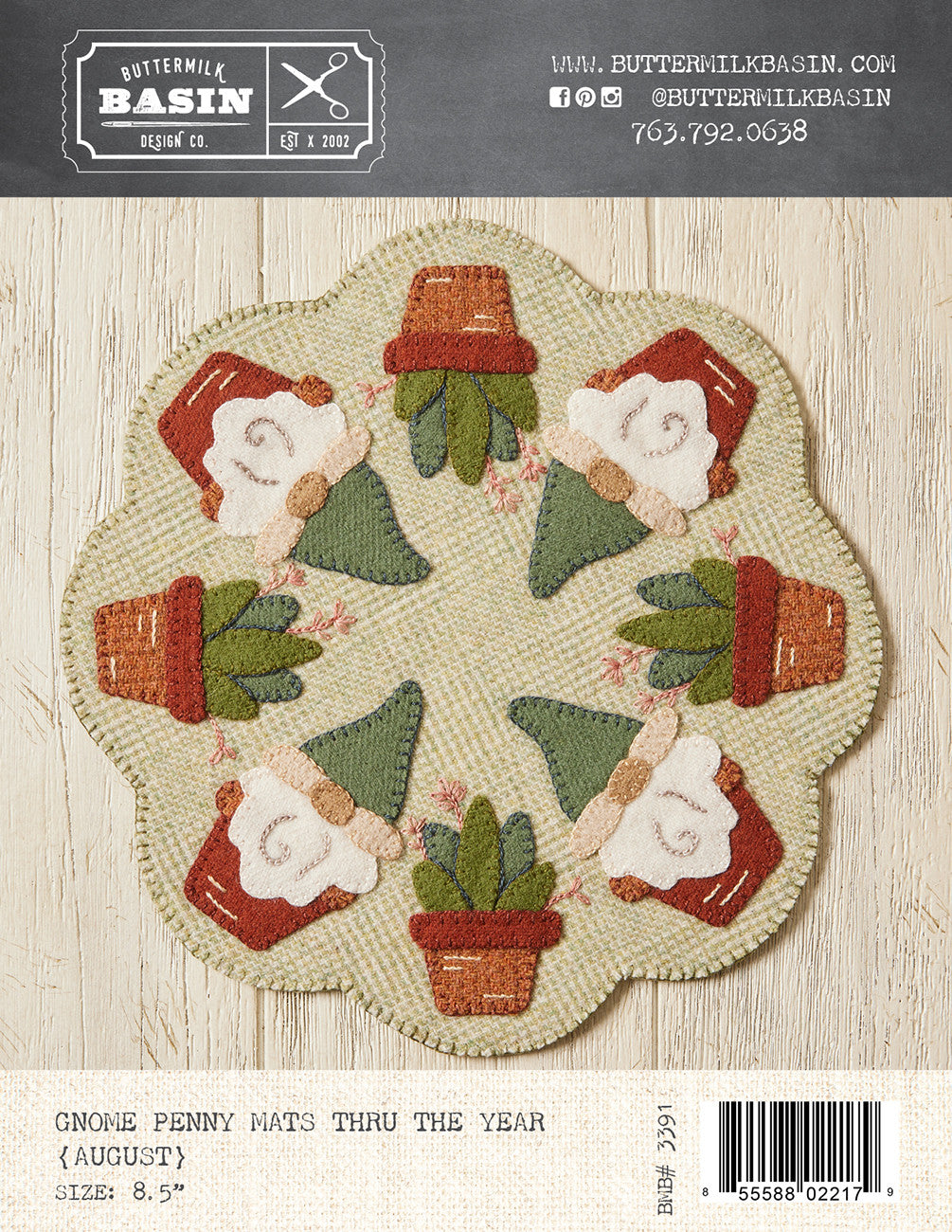 Gnome Penny Mats Thru the Year - August