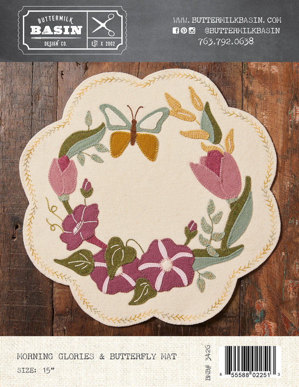 Morning Glories & Butterfly Mat