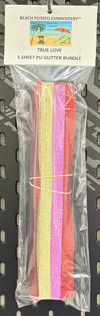 True Love Glitter Sheet Bundle 5pk