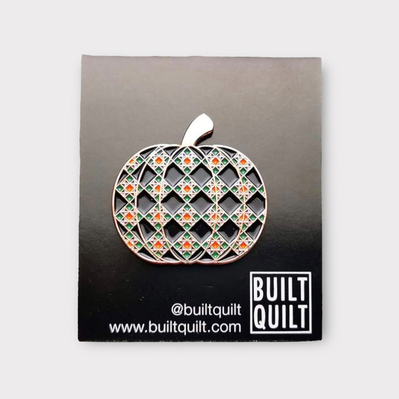 Quilt Pumpkin Enamel Pin