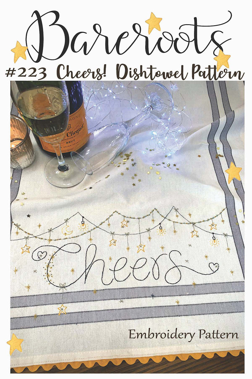 Cheers Dishtowel Embroidery Pattern