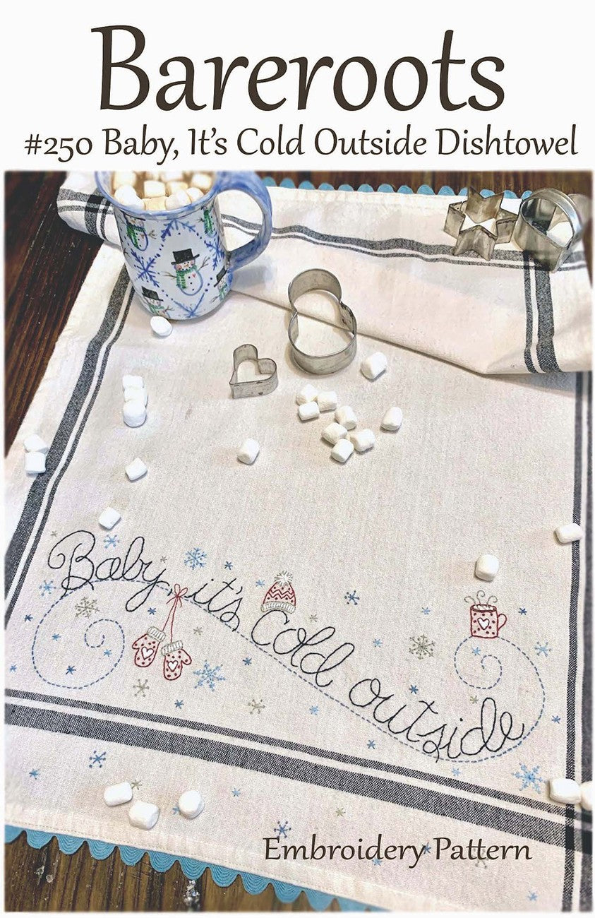 Baby Its Cold Outside Embroidery Dishtowel Pattern